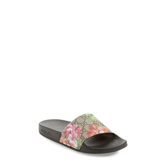 Gucci 'Pursuit' Black Leather Slide Sandal Size 6US / 36EU - Picture 1 of 6